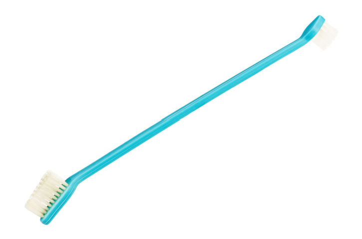 double-toothbrush Double-headed toothbrush for dogs and cats for effective at-home pet dental care